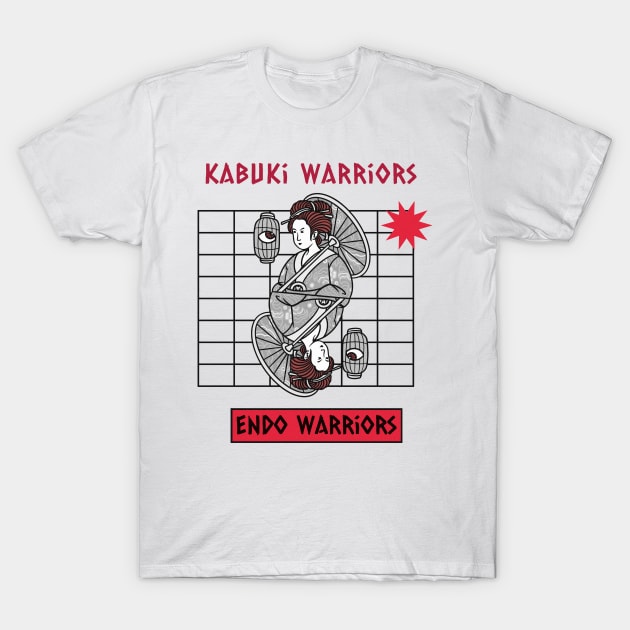 Kabuki warrior, Endo warrior T-Shirt by Zipora